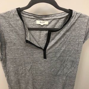 Madewell leather trim tee